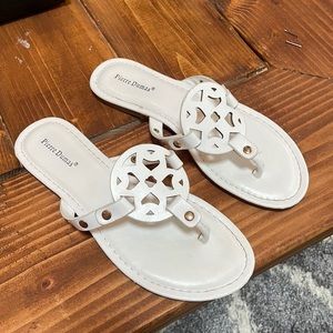 White Pierre Dumas sandals
